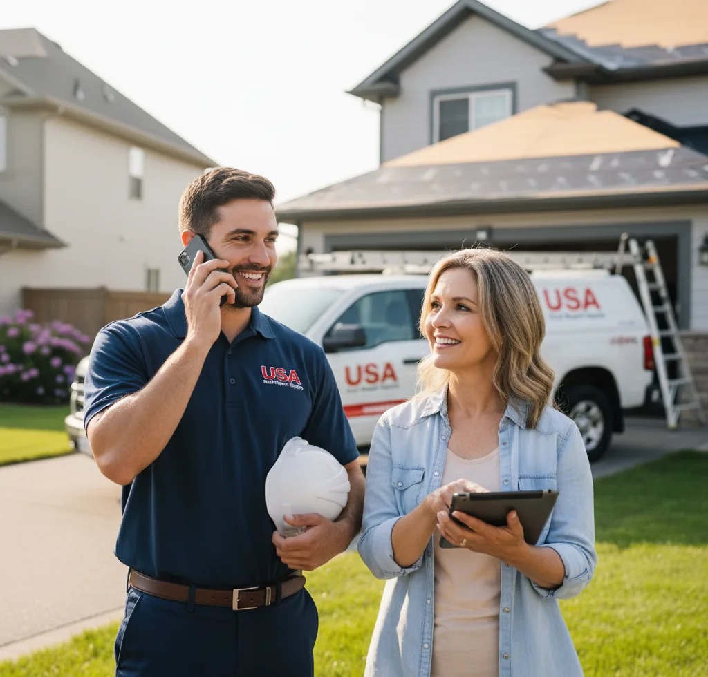 USA Roof Repair Experts customer support in Champlin